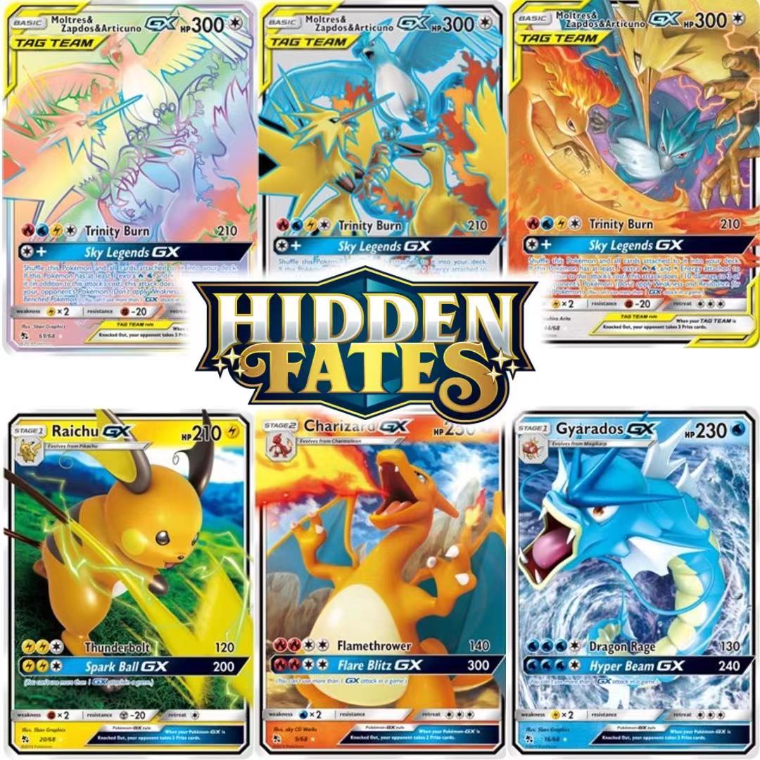 Pokemon Hidden Fates Premium Collection Shiny Rayquaza Figure & shiny GX  card!