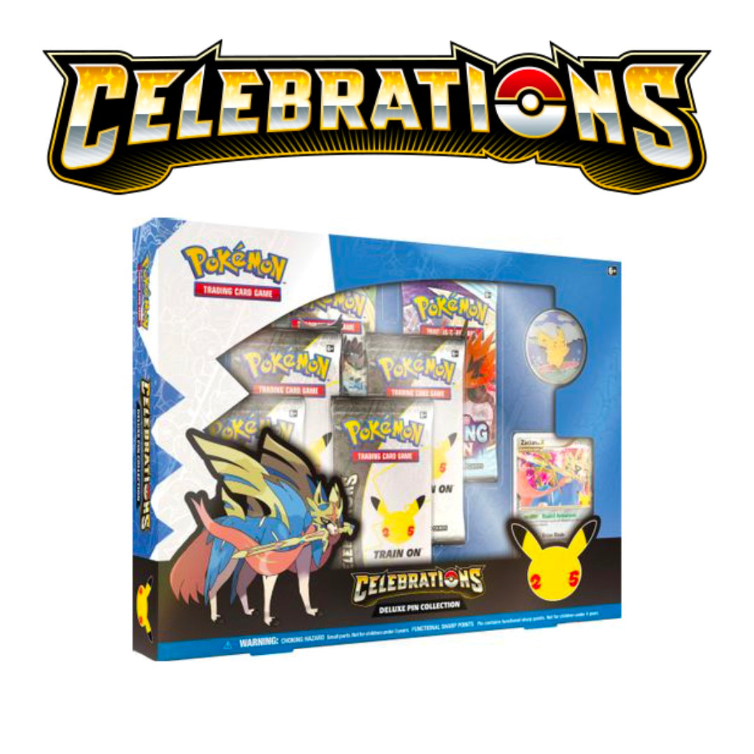 Celebrations Deluxe Pin Collection [Zacian LV.X] – GilbertGames