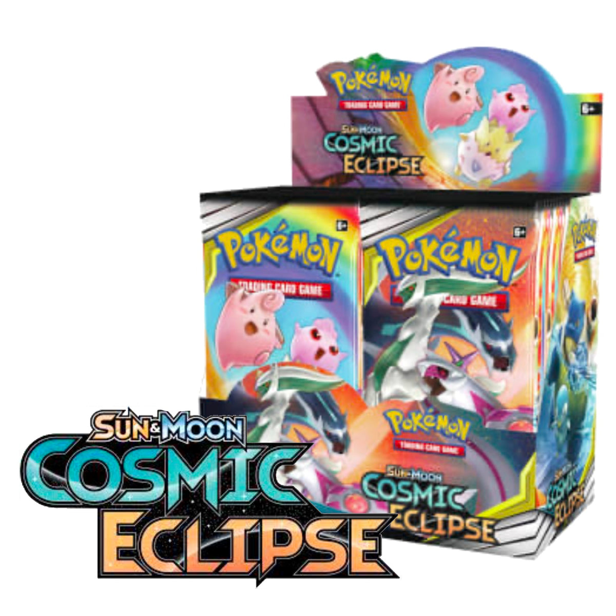 Pokemon Cosmic cheapest Eclipse 4x Booster Packs New Factory Sealed