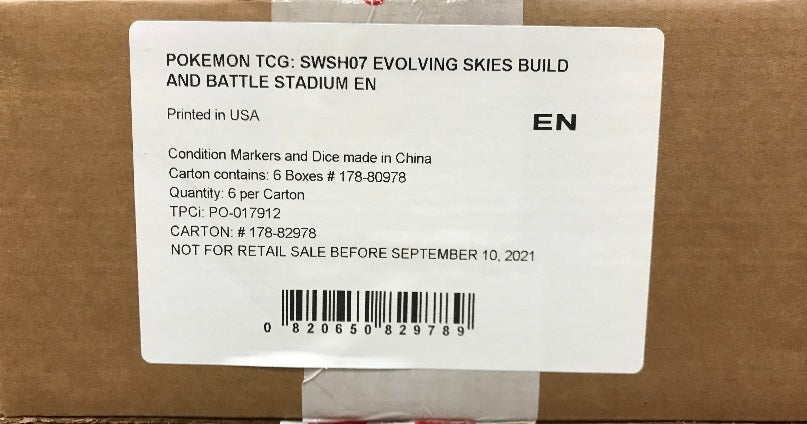 10 Evolving Skies Booster Pack Lot - From Factory Sealed Pokemon Booster Box