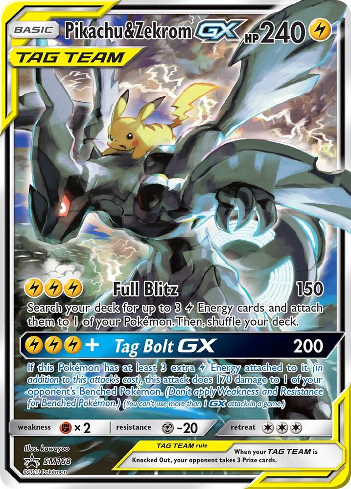 Pikachu & Zekrom GX Promo SM168