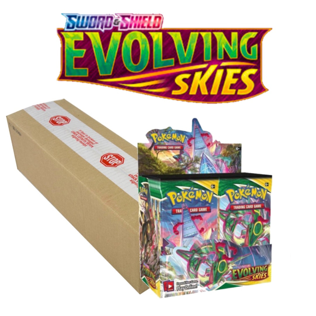 Pokemon Sword and Shield Evolving Skies Booster Display Box (36 Packs of 10  Cards) 