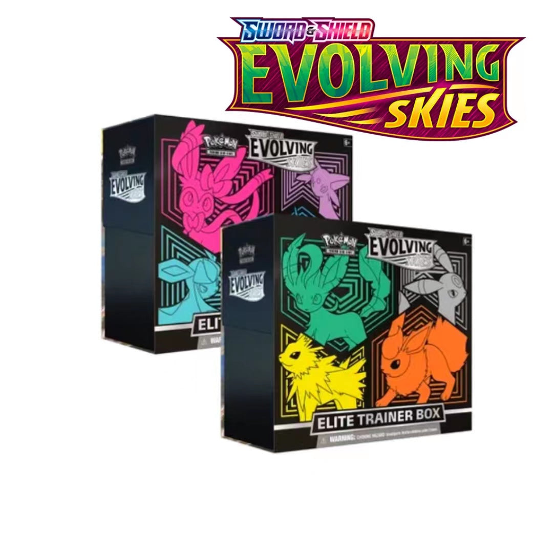 Pokemon Sword and Shield Evolving Skies Booster Display Box (36 Packs of 10  Cards) 