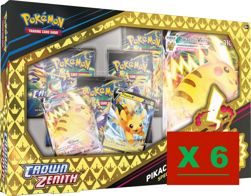 pokemon gold card pikachu vmax In Hand! Pikachu VMAX Special Collection Case(6 Boxes) – GilbertGames