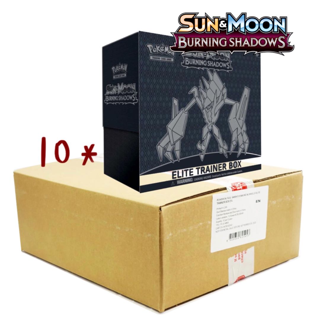 Sun & MoonBurning Shadows Elite Trainer Case (10 Boxes) GilbertGames Sun & MoonBurning Shadows Elite Trainer Case (10 Boxes) GilbertGames