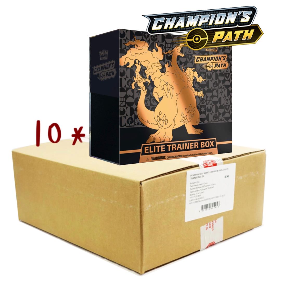 Champion's Path Elite Trainer Sealed Case of 10 boxes Champion's Path Elite Trainer Sealed Case of 10 boxes