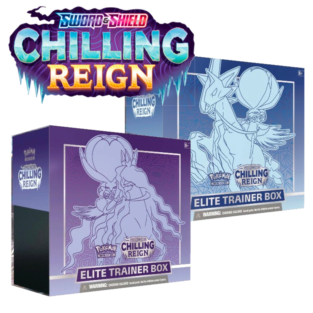 Sword & Shield—Chilling Reign Elite Trainer Boxes (Ice Rider + Shadow Rider)
