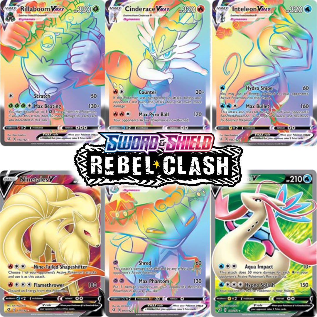 pokemon tcg sword and shield rebel clash booster box 1/2*Sword & Shield—Rebel Clash Booster Box (18 Packs) – GilbertGames