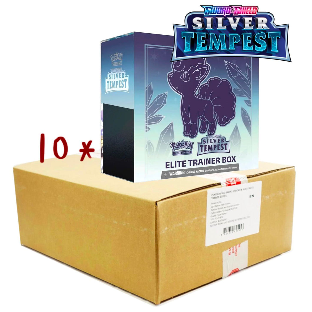 Sword & ShieldSilver Tempest Elite Trainer Case(10 Boxes) GilbertGames Sword & ShieldSilver Tempest Elite Trainer Case(10 Boxes) GilbertGames